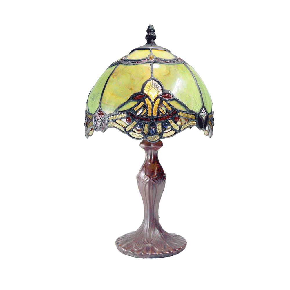 Benita Small Tiffany Table Lamp Jade
