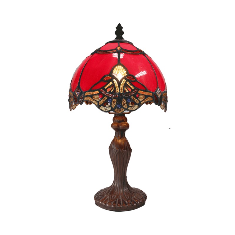 Benita Small Tiffany Table Lamp Red | Buy Table & Desk Lamps ...