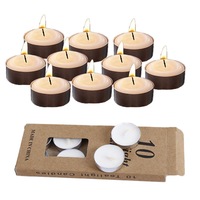 Catzon 10 Packs Unscented Tea Light Candles with 4-4.5 Hour Burn Time-White