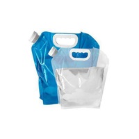Catzon 10L 5L Premium Collapsible Water Container Bag BPA Free Food Grade Clear Plastic Storage Jug-Blue White