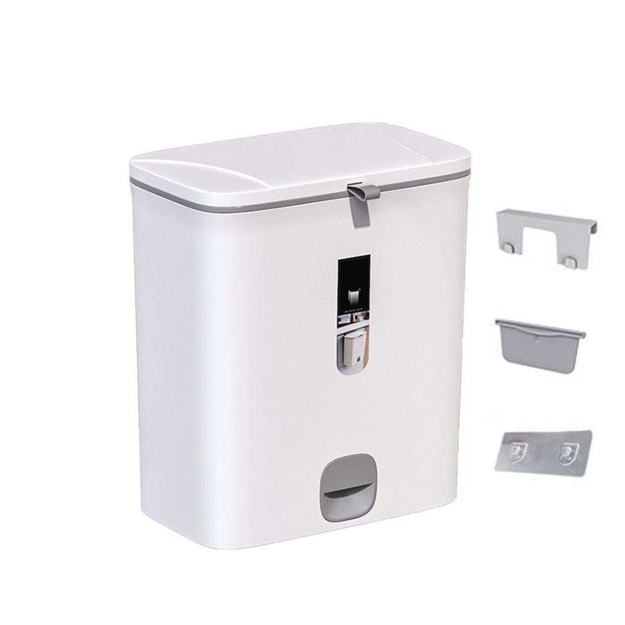 Catzon 10L Compost Bin with Inner Barrel for Counter Top or Under Sink -White
