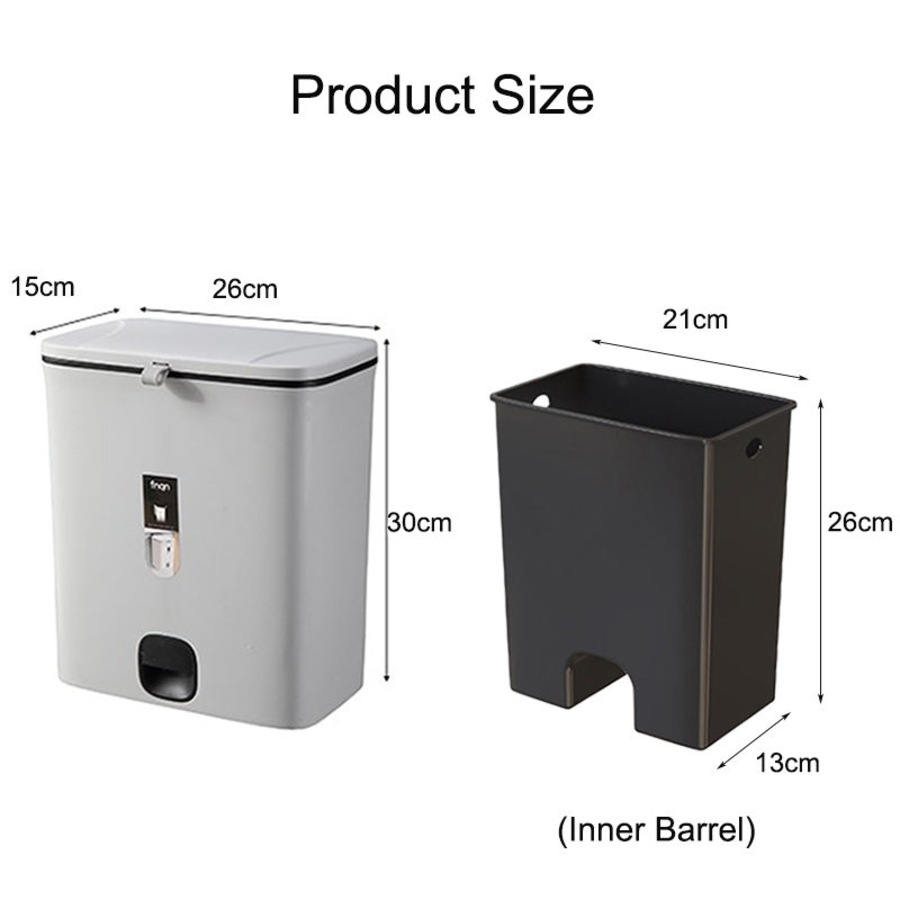Catzon 10L Compost Bin with Inner Barrel for Counter Top or Under Sink -White
