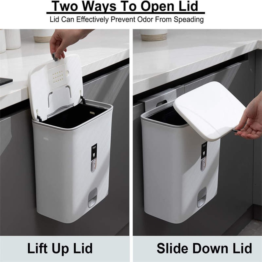 Catzon 10L Compost Bin with Inner Barrel for Counter Top or Under Sink -White