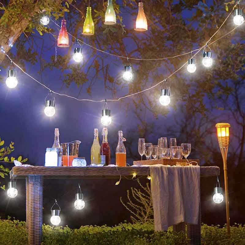 Hanging solar ball 2024 lights outdoor