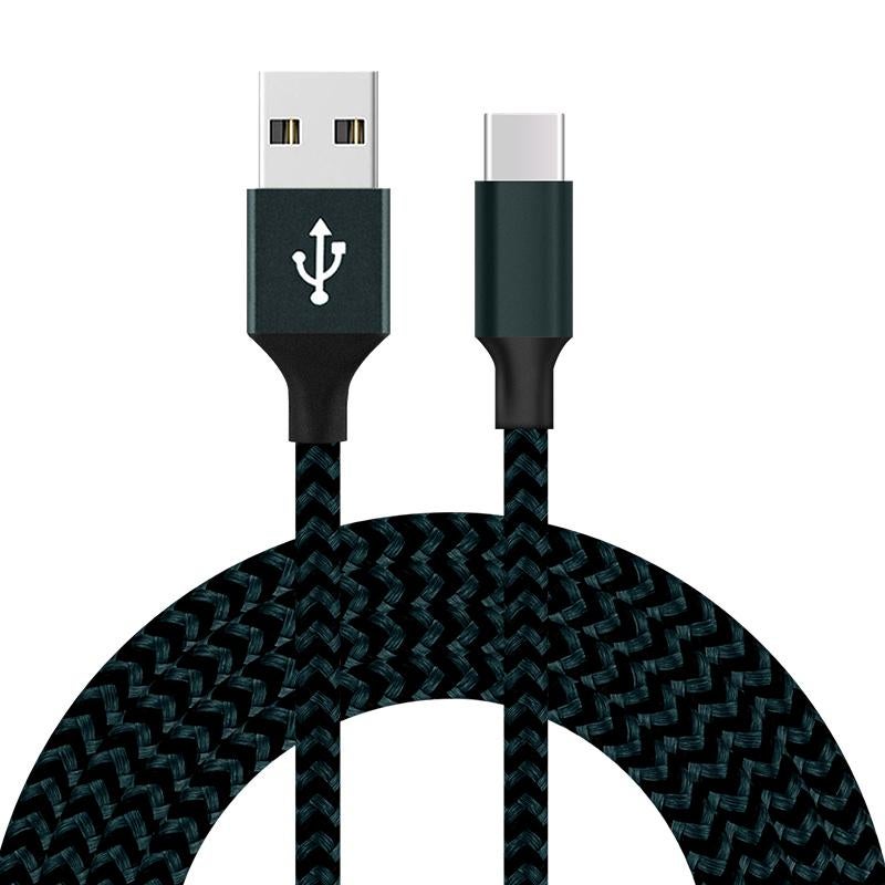 Catzon 1M 2M 3M Several Packs USB Type C Cable Nylon Braided Phone Cable Fast Charger Cable USB Cord -Navy