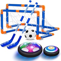 Catzon 2-in-1 Hover Hockey Soccer Ball Kids Toys Set LED Light Air Soccer Sport Toys