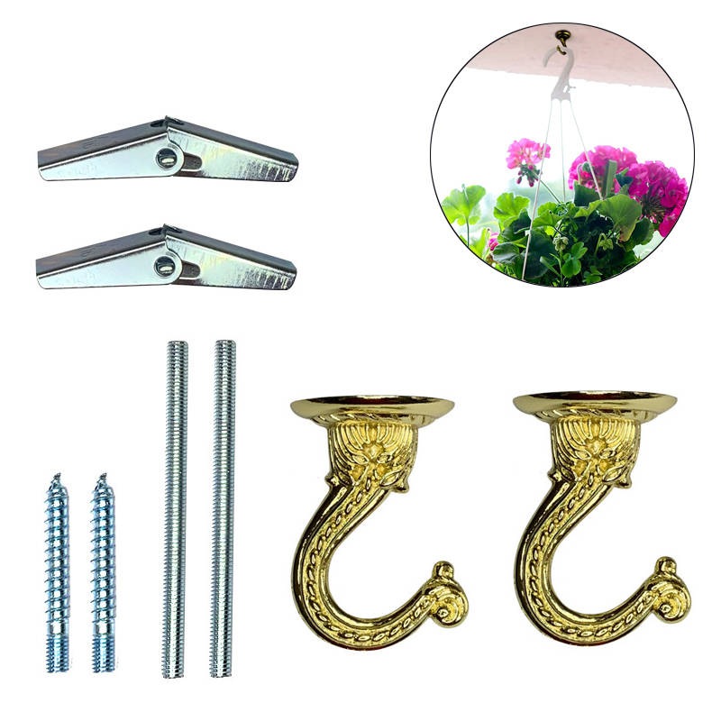 Buy Catzon 2 Pack Ceiling Hooks Heavy Duty Swag Hook with Hardware for