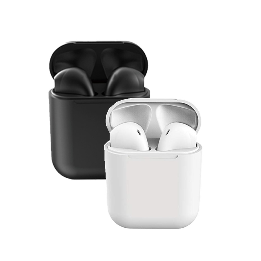 Catzon 2 Packs Wireless Earbuds inPods 12 Touch Control Bluetooth 5.0 Earbuds Earphone with Storage Case-Black&White