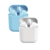 Catzon 2 Packs Wireless Earbuds inPods 12 Touch Control Bluetooth 5.0 Earbuds Earphone with Storage Case-Blue&White