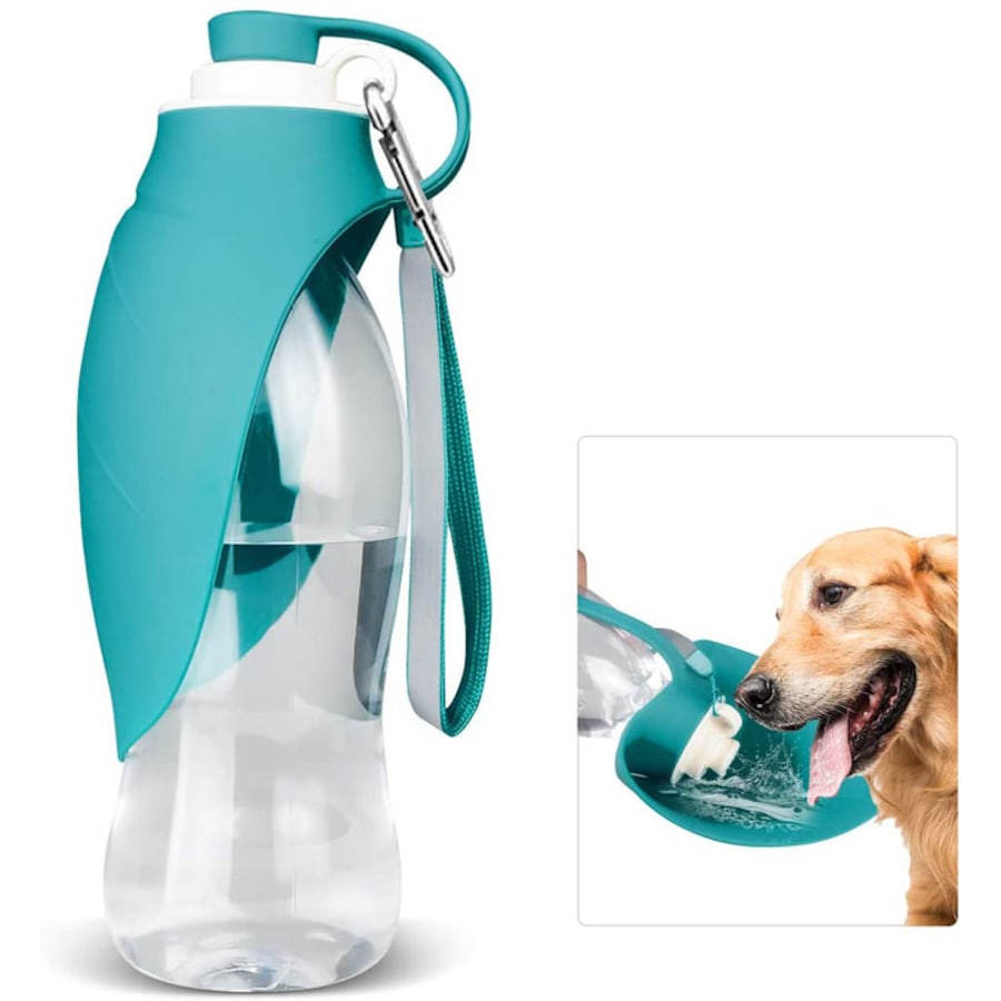 Catzon 20 Oz Dog Water Bottle for Walking Portable Pet Water Container with Drinking Cup Bowl