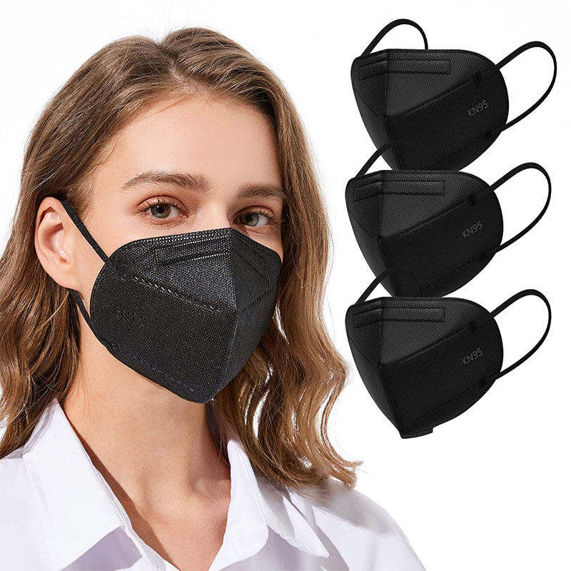 Catzon 20 Pack KN95 Face Mask 5-Ply Breathable Filter Efficiency��95% Dust Masks-Black