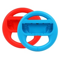 Catzon 2pcs SND-399 Switch Game Steering Racing Handle Steer Wheel Holder For Nintend Switch NS Joy-Con Controller-Blue&Red