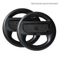 Catzon 2pcs SND-399 Switch Game Steering Racing Handle Steer Wheel Holder For Nintend Switch NS Joy-Con Controller-Black
