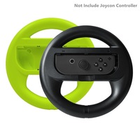 Catzon 2pcs SND-399 Switch Game Steering Racing Handle Steer Wheel Holder For Nintend Switch NS Joy-Con Controller-Black&Green