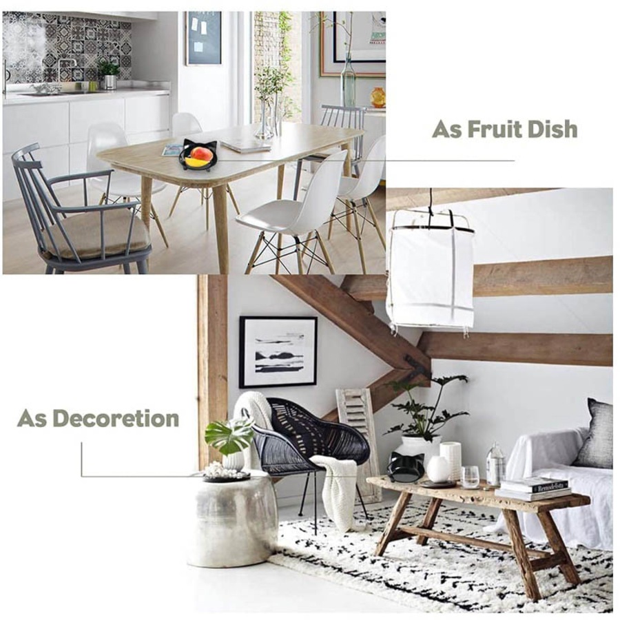 Catzon 3 Packs Cat Food Bowl Non Slip Pet Food Bowls Cat Feeding Wide Bowls to Stress Relief of Whisker Fatigue-001