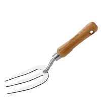 Catzon 33.5cm Garden Hand Fork Household Stainless Steel Shovel for Planting Gardening Tools Thickening Shovel Soil Rake