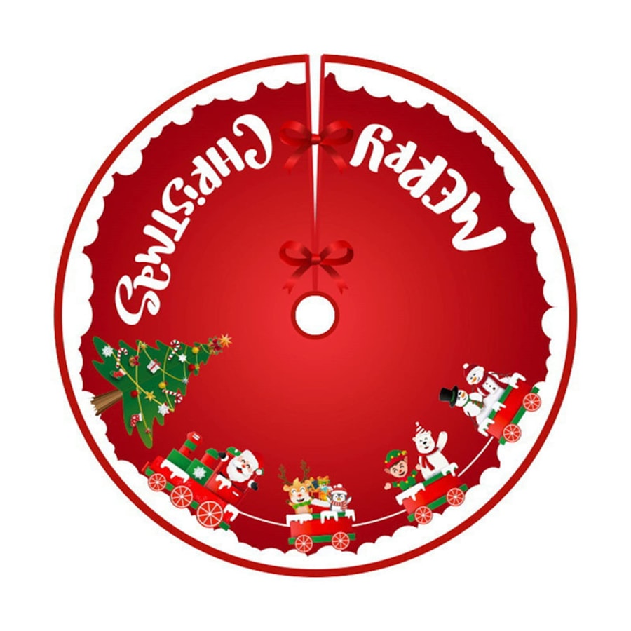 Catzon 35 Inch Christmas Tree Skirt Indoor Outdoor Xmas Tree Ornaments-05