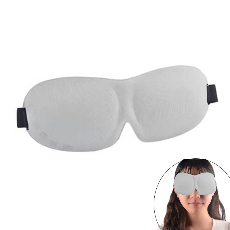 Catzon 3D Fast Sleeping Blindfold Elastic Cloth Material Concave Molded Eye Mask-Gray