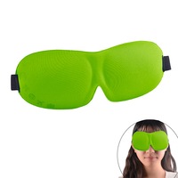 Catzon 3D Fast Sleeping Blindfold Elastic Cloth Material Concave Molded Eye Mask-Green