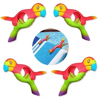 Catzon 4 Pcs Beach Towel Clips Parrot Towel Holders Patio or Pool Accessories