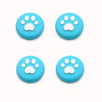 Catzon 4Pcs Cute Cat Paw Claw Thumb Stick Grip Cap Joystick Cover For Nintend Switch or Switch Lite Console-Blue