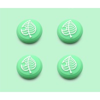 Catzon 4Pcs Leaf Type Switch Thumb Stick Grip Cap Joystick Cover For Nintend Switch or Switch Lite Console-Green Leaf