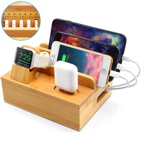Catzon 5 in 1 Charging Station Dock for Multiple Devices Desktop Docking Station Organizer Cellphone/Smart Watch/Tablet