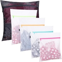 Catzon 5Pcs Mesh Laundry Bags for Delicates with Premium Zipper Travel Storage Organize Bag for Blouse Underwear