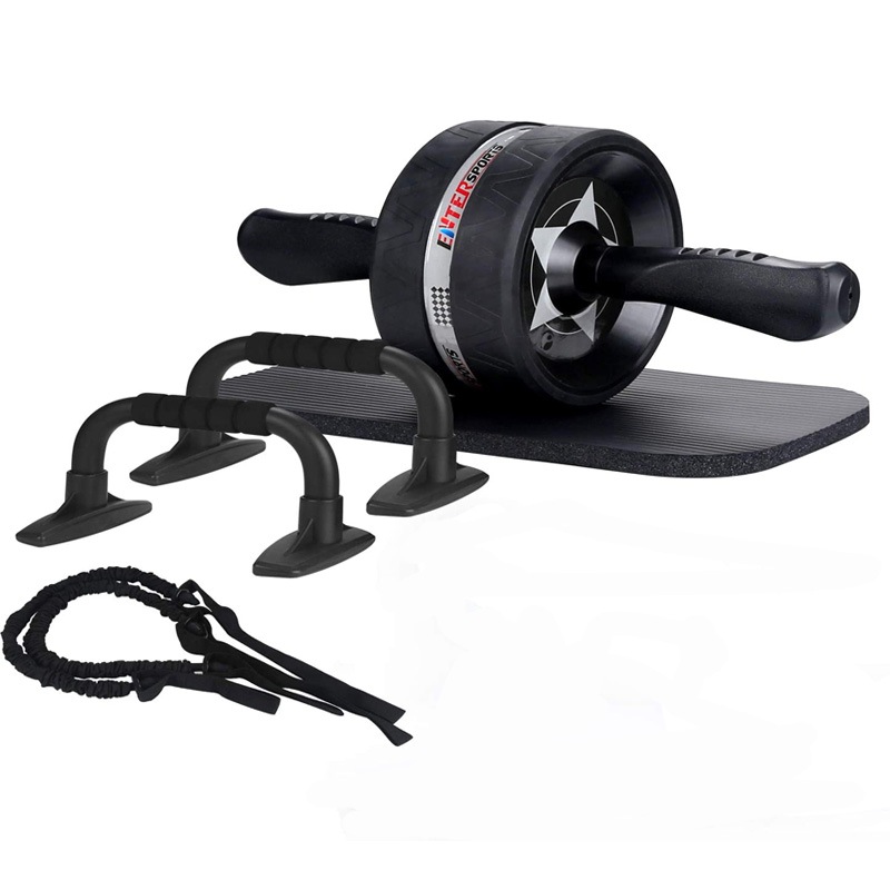 Catzon 6in1 Abdominal Roller Kit with Knee Pads Resistance Band Pad