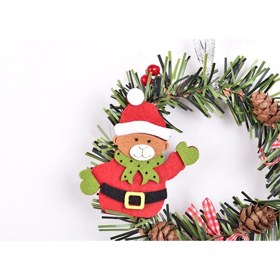 Catzon 6 Pcs Christmas Pine Wreaths for Front Door Christmas Holiday Indoor
