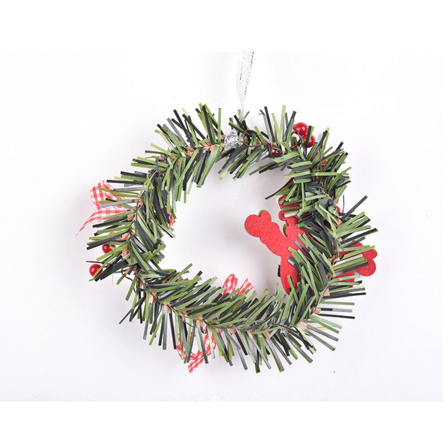 Catzon 6 Pcs Christmas Pine Wreaths for Front Door Christmas Holiday Indoor