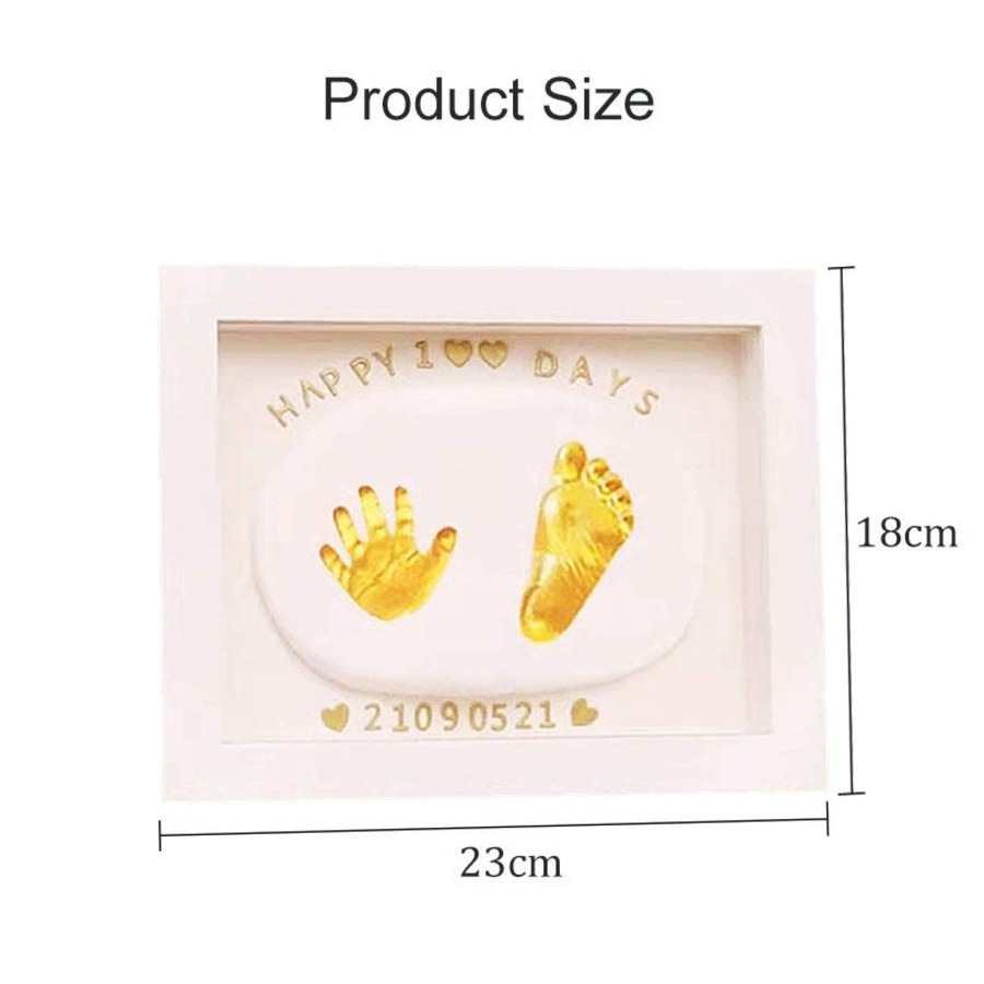 Catzon 8in Baby Handprint Footprint Ornament Keepsake Maker Kit