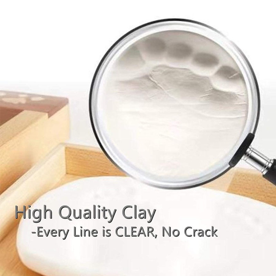 Catzon 8in Baby Handprint Footprint Ornament Keepsake Maker Kit