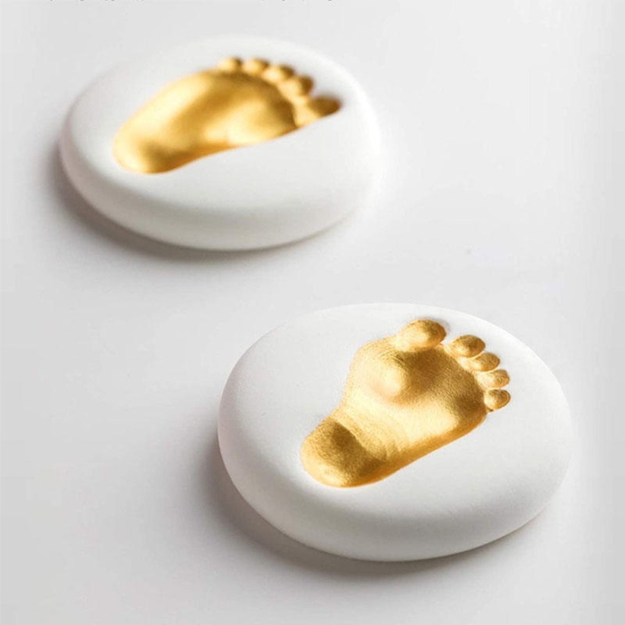 Catzon 8in Baby Handprint Footprint Ornament Keepsake Maker Kit