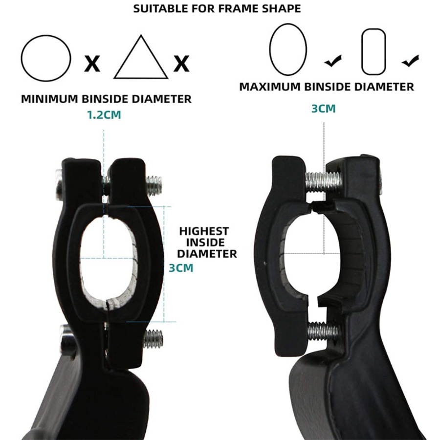 Catzon Adjustable Bike Kickstand Aluminum Rear Side Bicycle Stand for Bike 22"-27"-Black