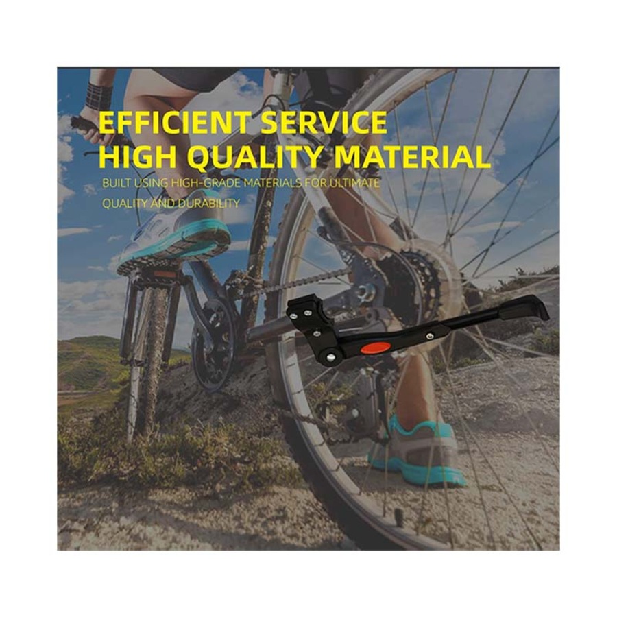 Catzon Adjustable Bike Kickstand Aluminum Rear Side Bicycle Stand for Bike 22"-27"-Black