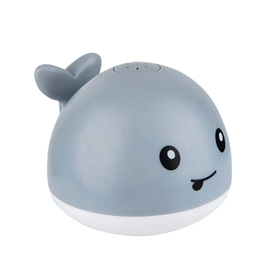 Catzon Baby Bath Toys Whale Light Up Sprinkler Bathtub Toys for Boys Girls Gray
