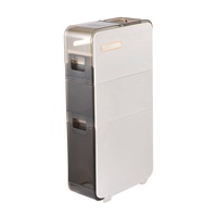 Catzon Bathroom Floor Cabinet with Clear Drawers for Small Spaces Gaps-3 Tiers