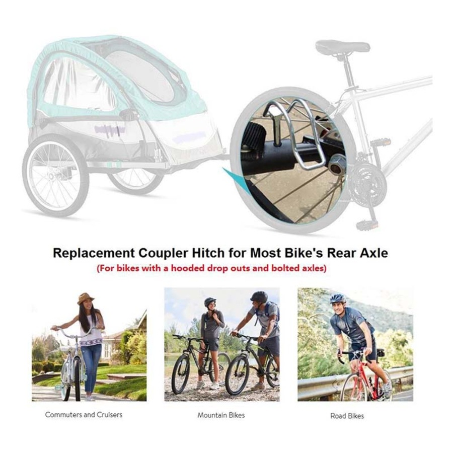 Catzon Bike Trailer Hitch Connector Cycling Adapter Accessories for Children's Cargo Trailers