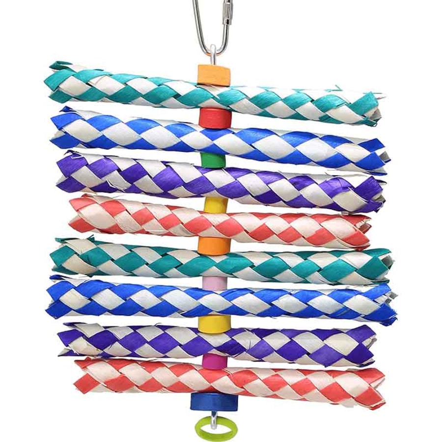 Catzon Bird Toy Colorful Bamboo Foam Shred Chew Parrot-Medium