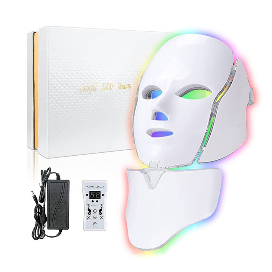 Metter Mask Buy Catzon Blue Red Light Therapy Mask 7 Colors LED with Neck Mask ...