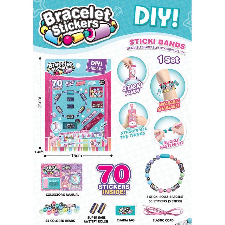 Catzon Bracelet Sticker Set Wearable & Shareable Includes 70 Mini Stickers
