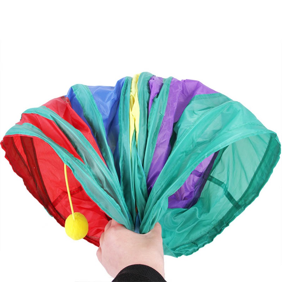 Catzon Cat Tunnel for Indoor Cats Collapsible Pop-up Pet Tube Hideaway Play Toys-2 Tunnels