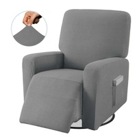 Catzon Catzon Recliner Stretch Sofa Slipcover Sofa Cover 4-Pieces Furniture Protector Couch Soft-Light Grey