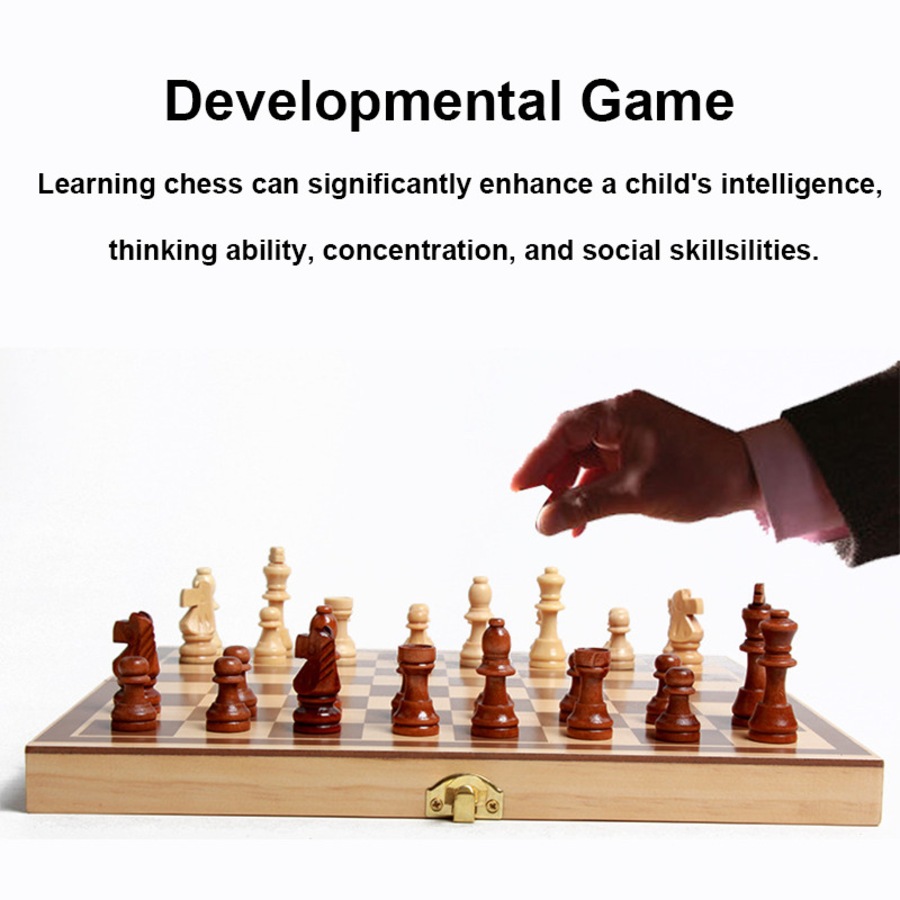 Catzon Chess Set Portable Foldable Travel Chess Board Set NonMagnetic