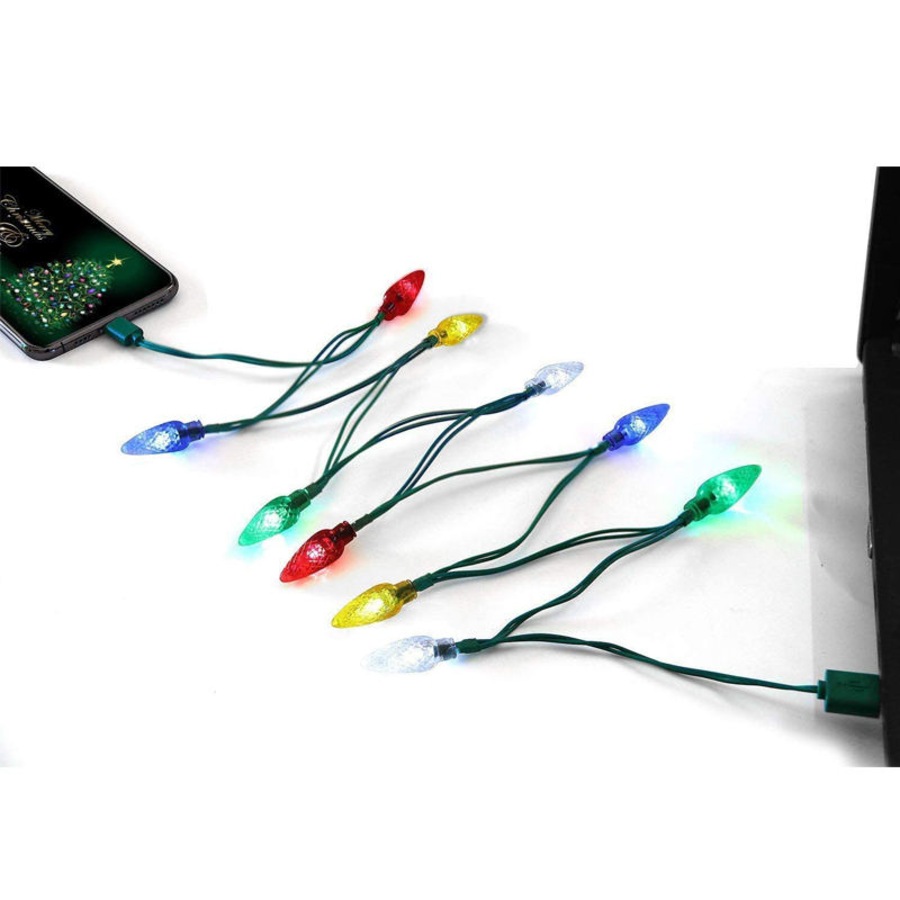 Catzon Christmas Light Phone Charger Cord USB and Bulb Charging Cable 50CM Connector-Android