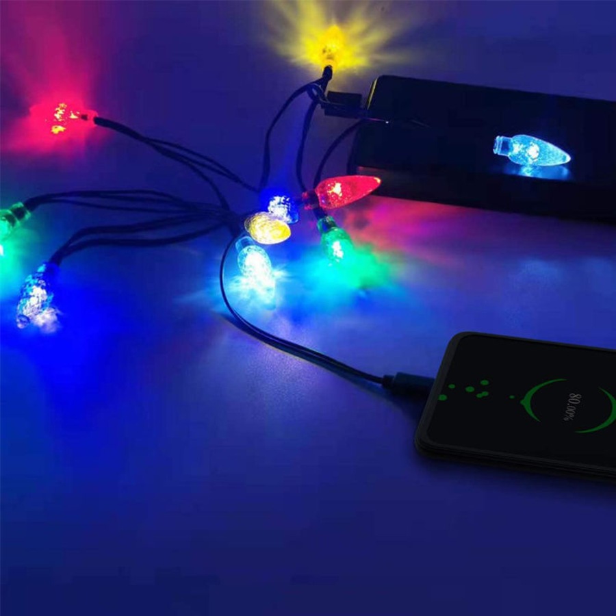 Catzon Christmas Light Phone Charger Cord USB and Bulb Charging Cable 50CM Connector-Android