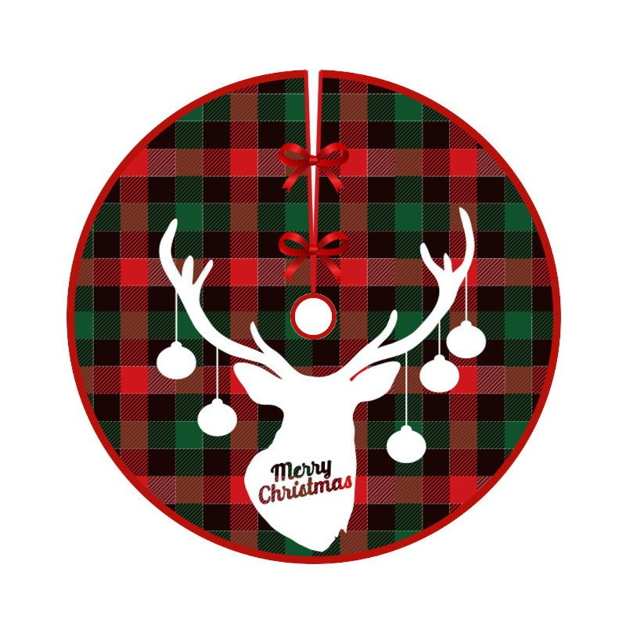 Catzon Christmas Tree Skirt 35 Inch Tree Skirt for Xmas Holiday Party Decor-04