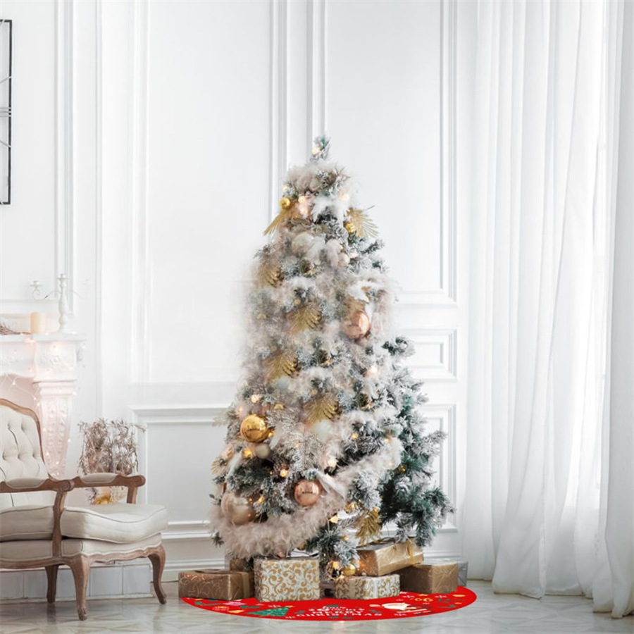Catzon Christmas Tree Skirt 35 Inch Tree Skirt for Xmas Holiday Party Decor-17