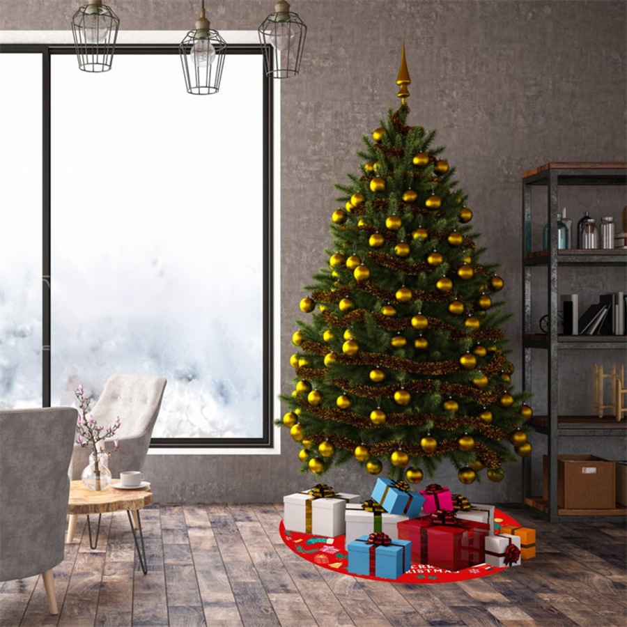 Catzon Christmas Tree Skirt 35 Inch Tree Skirt for Xmas Holiday Party Decor-17